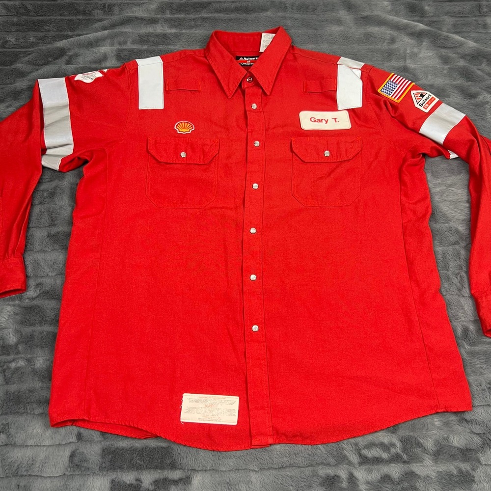 Bulwark FR Red Flame Resistant Shell Geismar ERT Nomex Work Shirt XL SNS8RD2